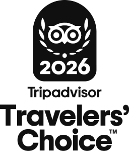 Tripadvisor TC Badge + Travelers’ Choice Center Aligned Black – L